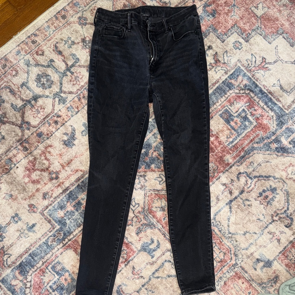 American Eagle Outfitters Women's Dark Black Skinny Jeans